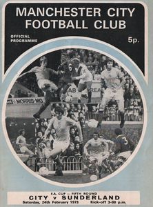 sunderland home FA Cup 1972 to 73 prog